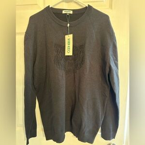 Kenzo Paris Black  Tiger Knit Sweater | New With Tags ptp22.5